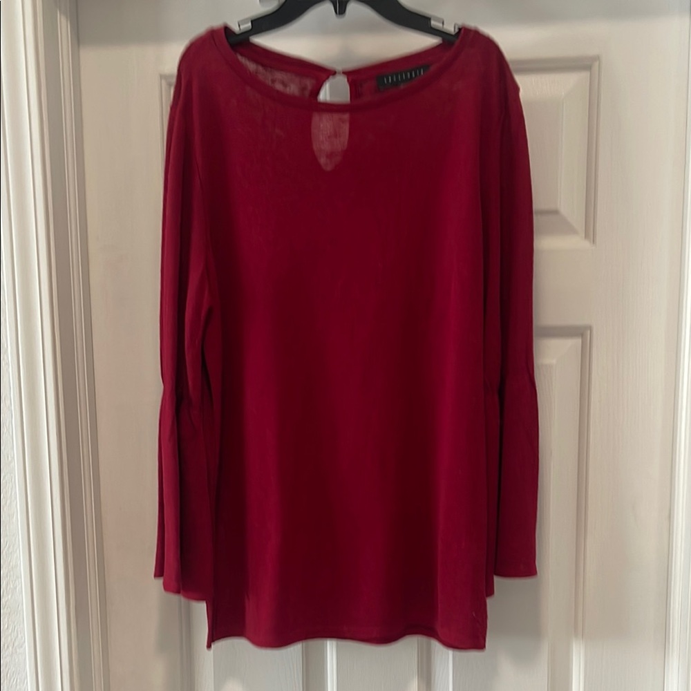 Sanctuary Red Bell Sleeve Blouse
